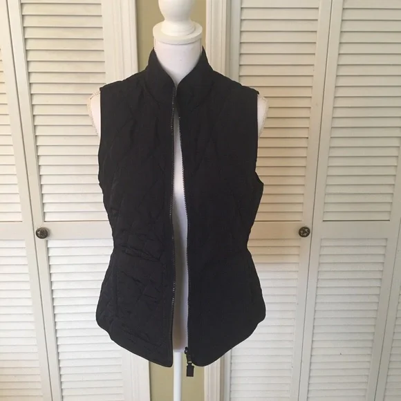 Talbots Reversible Navy and Floral Lightweight Quilted Vest Size S - Picture 2 of 8